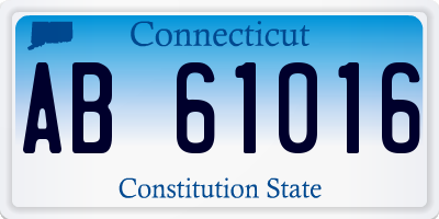 CT license plate AB61016