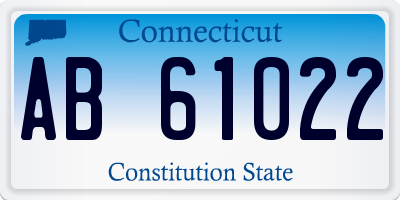 CT license plate AB61022