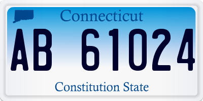 CT license plate AB61024