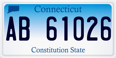 CT license plate AB61026