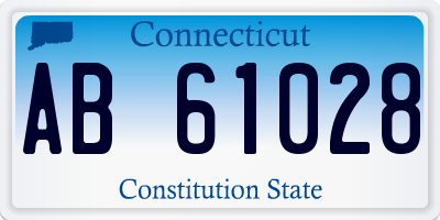 CT license plate AB61028