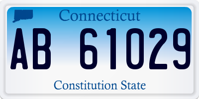 CT license plate AB61029