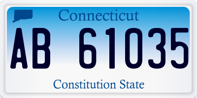 CT license plate AB61035