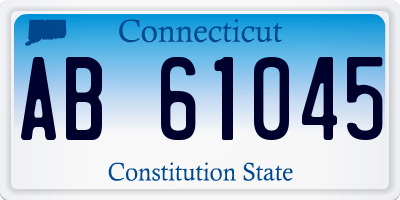 CT license plate AB61045