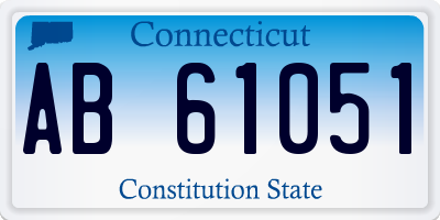 CT license plate AB61051