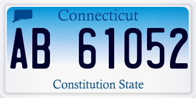 CT license plate AB61052