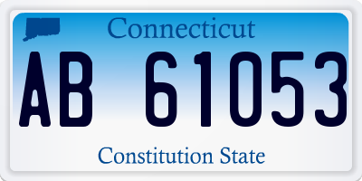 CT license plate AB61053