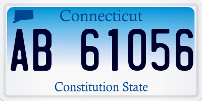 CT license plate AB61056