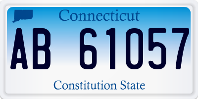 CT license plate AB61057