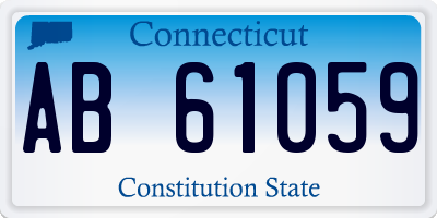 CT license plate AB61059