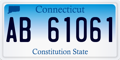 CT license plate AB61061