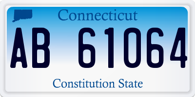 CT license plate AB61064