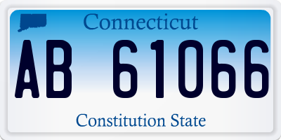 CT license plate AB61066