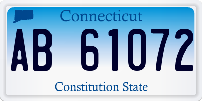 CT license plate AB61072
