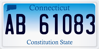 CT license plate AB61083