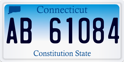 CT license plate AB61084