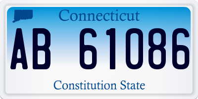 CT license plate AB61086