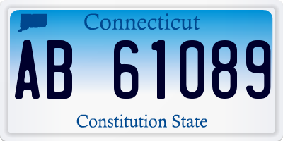 CT license plate AB61089