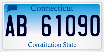 CT license plate AB61090