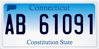 CT license plate AB61091