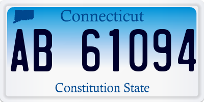 CT license plate AB61094