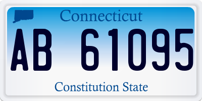 CT license plate AB61095