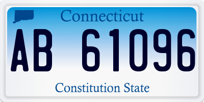 CT license plate AB61096