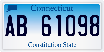 CT license plate AB61098