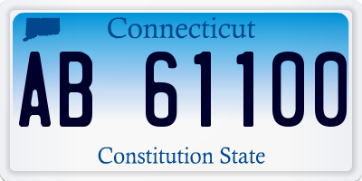 CT license plate AB61100