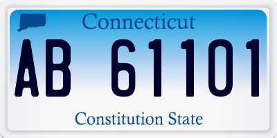 CT license plate AB61101