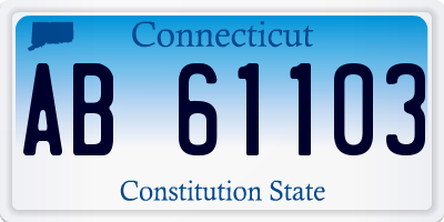 CT license plate AB61103