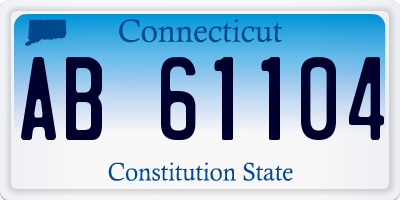 CT license plate AB61104