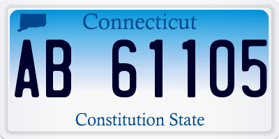 CT license plate AB61105