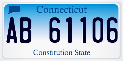 CT license plate AB61106