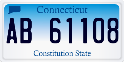 CT license plate AB61108