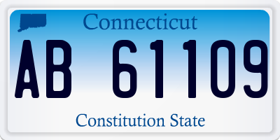 CT license plate AB61109