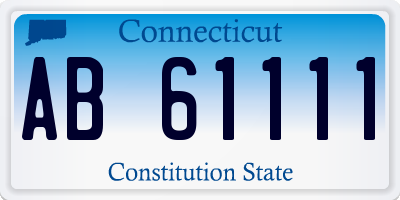 CT license plate AB61111