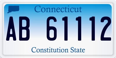 CT license plate AB61112