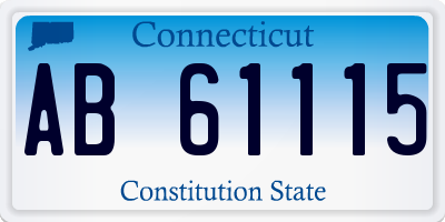 CT license plate AB61115