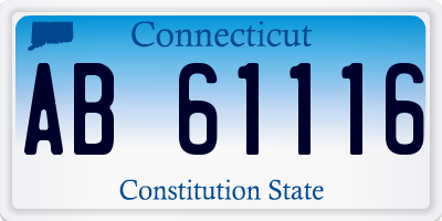 CT license plate AB61116