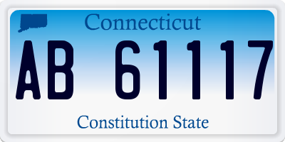 CT license plate AB61117