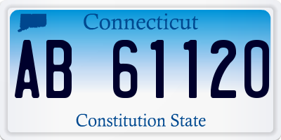 CT license plate AB61120