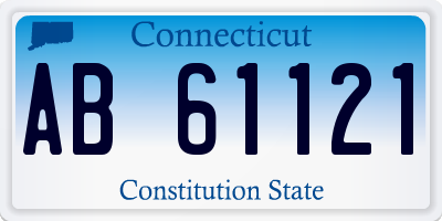 CT license plate AB61121