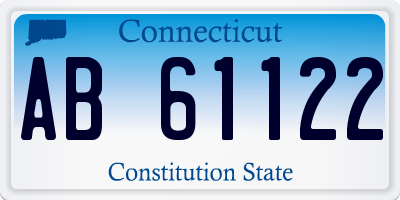 CT license plate AB61122