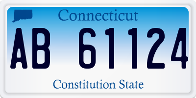 CT license plate AB61124