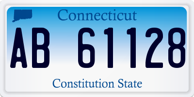 CT license plate AB61128