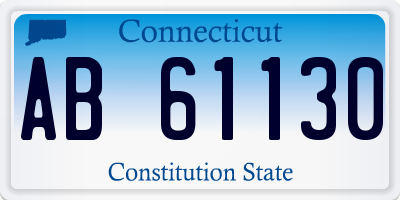 CT license plate AB61130