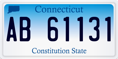 CT license plate AB61131