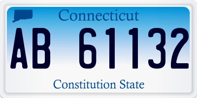 CT license plate AB61132