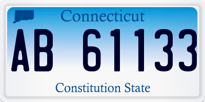 CT license plate AB61133